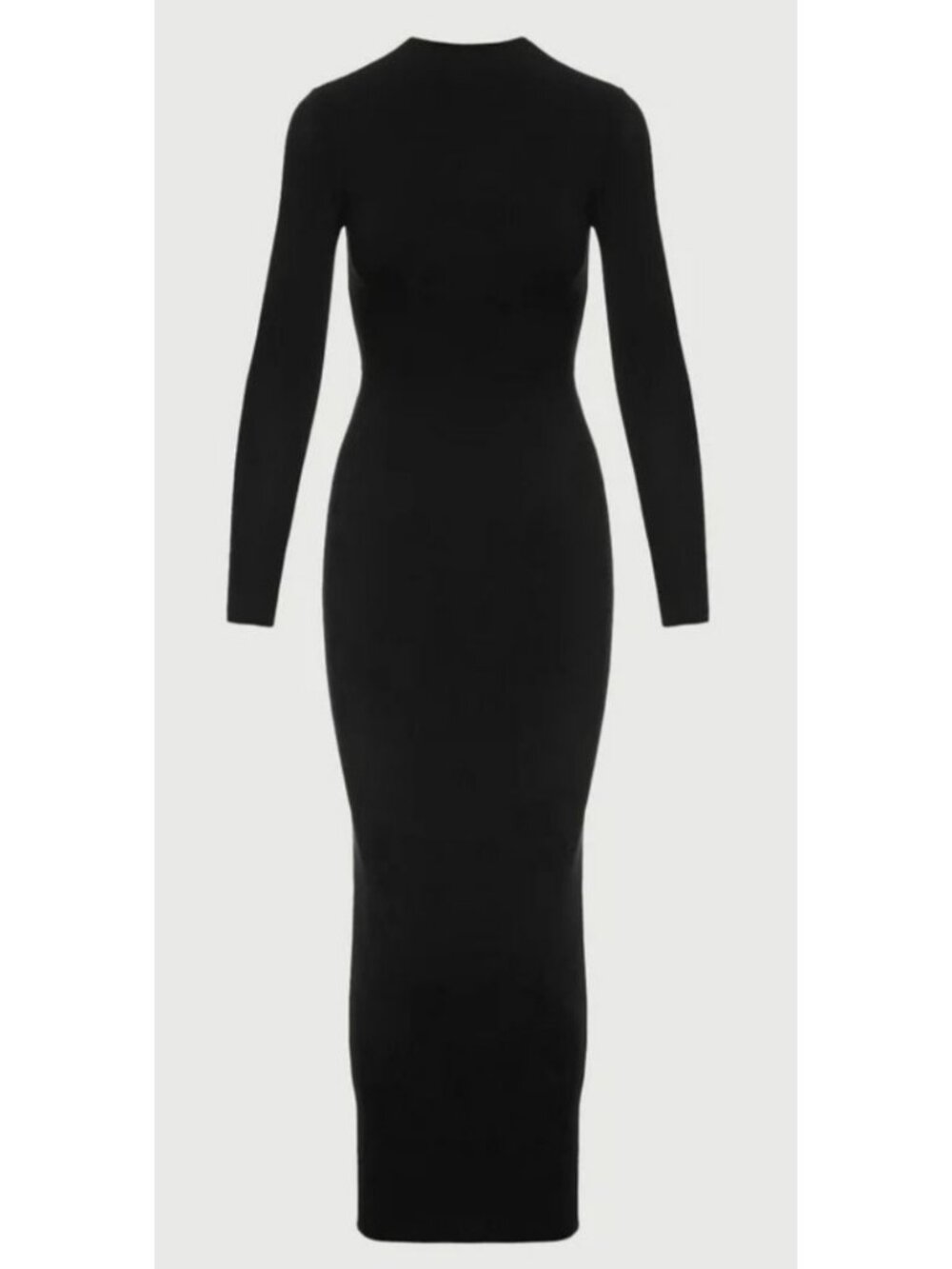 Naked Wardrobe Maxi Dress M Black Long Sleeve Back Zip Closure - Picture 12 of 12